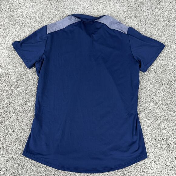 Adidas Polo Shirt Womens Large Navy Ultimate Heather UPF 50 Ritz Carlton - Picture 7 of 11
